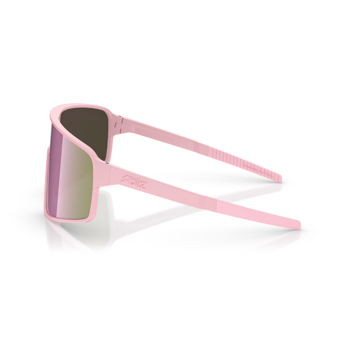 BLIZ P001 Small saulesbrilles | Matt Powder Pink - Brown Rose Multicolour