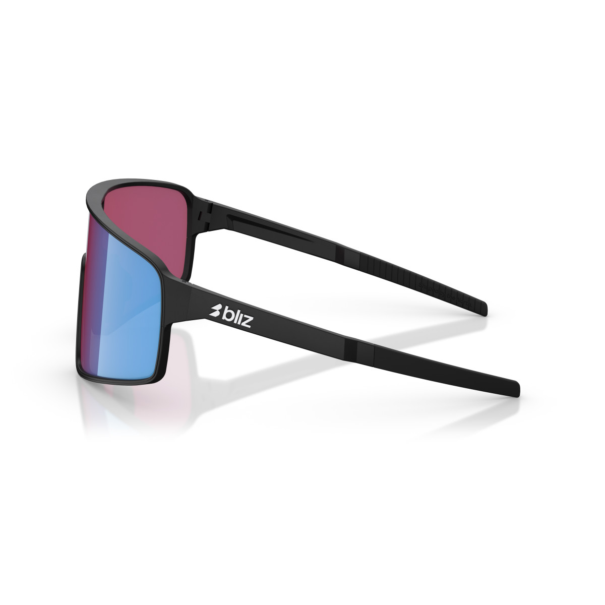 BLIZ P001 Small saulesbrilles | Nano Optics - Nordic Light | Matte Black - Rose Violet Blue