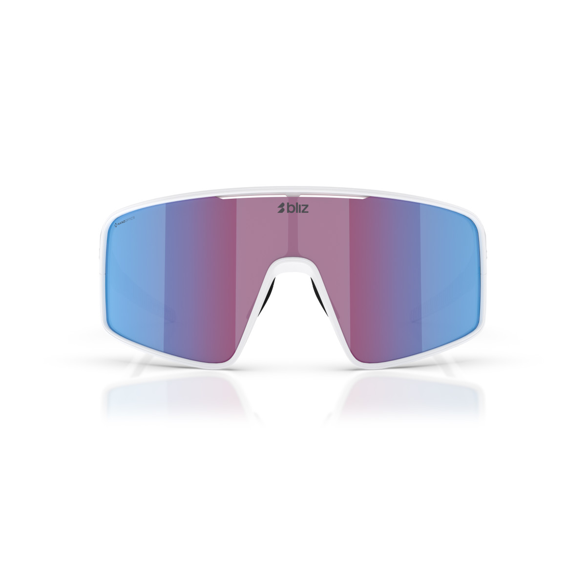 BLIZ P001 Small saulesbrilles | Nano Optics - Nordic Light | Matte White - Rose Violet Blue