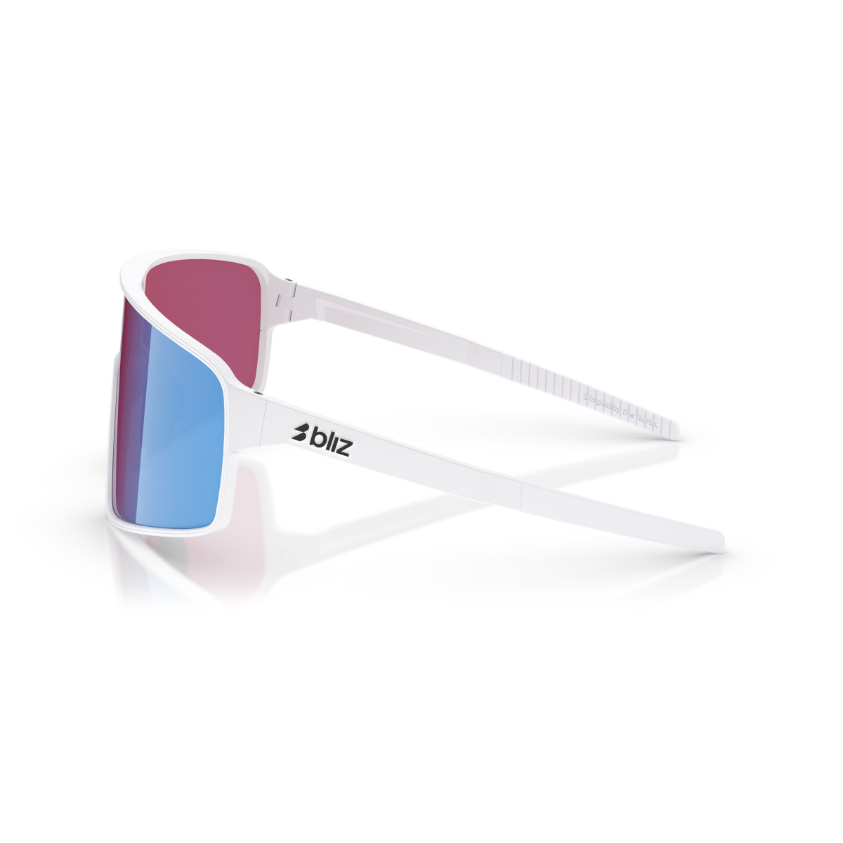 BLIZ P001 Small saulesbrilles | Nano Optics - Nordic Light | Matte White - Rose Violet Blue