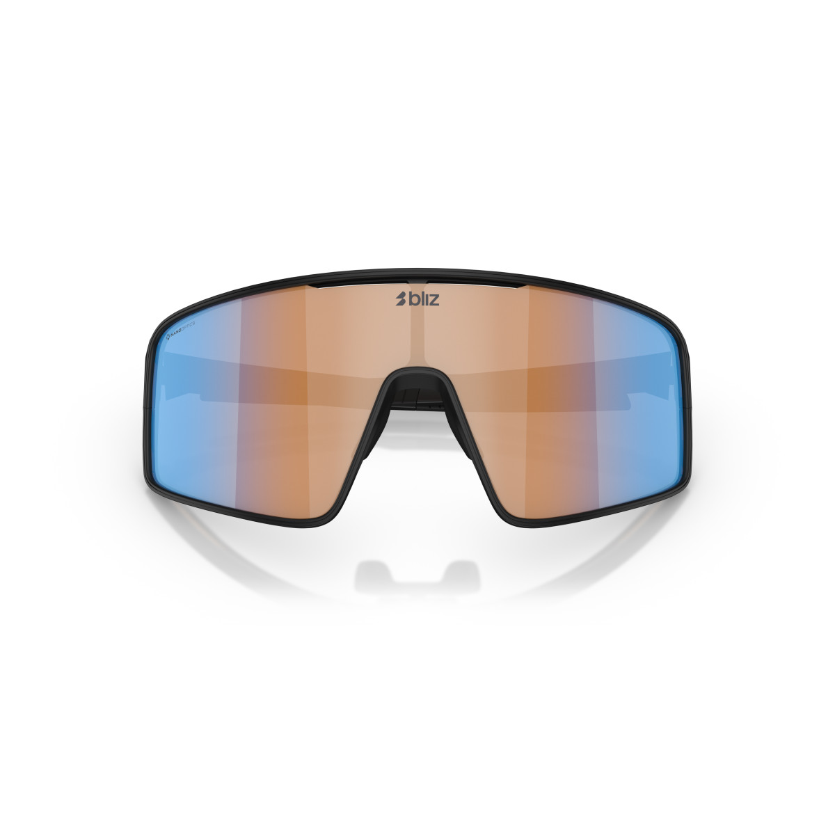 BLIZ P001 Small saulesbrilles | Nano Optics - Nordic Light | Matte Black - Coral Orange Blue