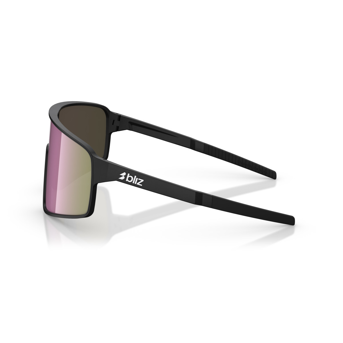 BLIZ P001 Small saulesbrilles | Matte Black - Brown Pink Multicolour