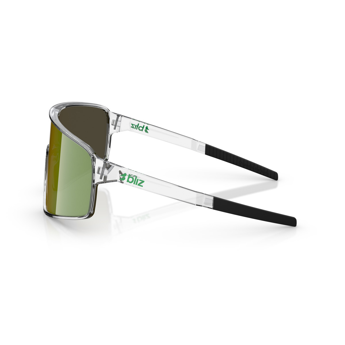 BLIZ P001 saulesbrilles | Transparent White - Green