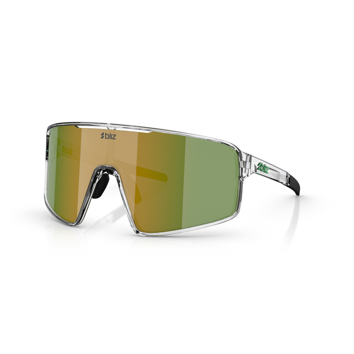 BLIZ P001 saulesbrilles | Transparent White - Green
