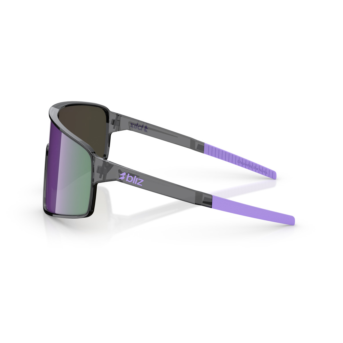 BLIZ P001 Small saulesbrilles | Crystal Black - Purple