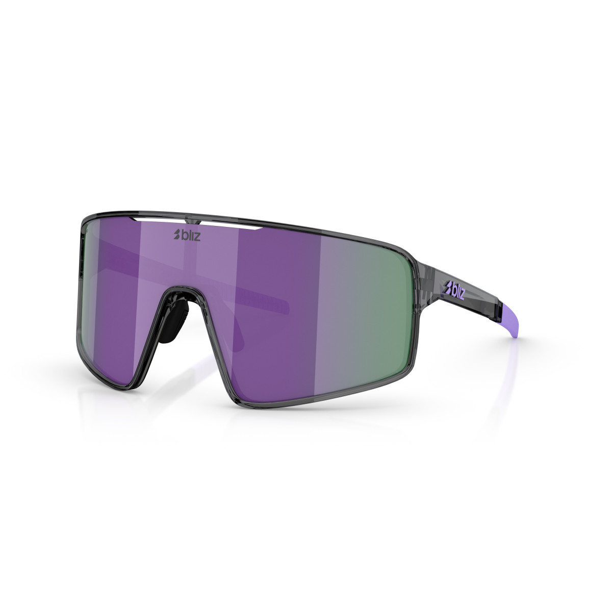 BLIZ P001 Small saulesbrilles | Crystal Black - Purple