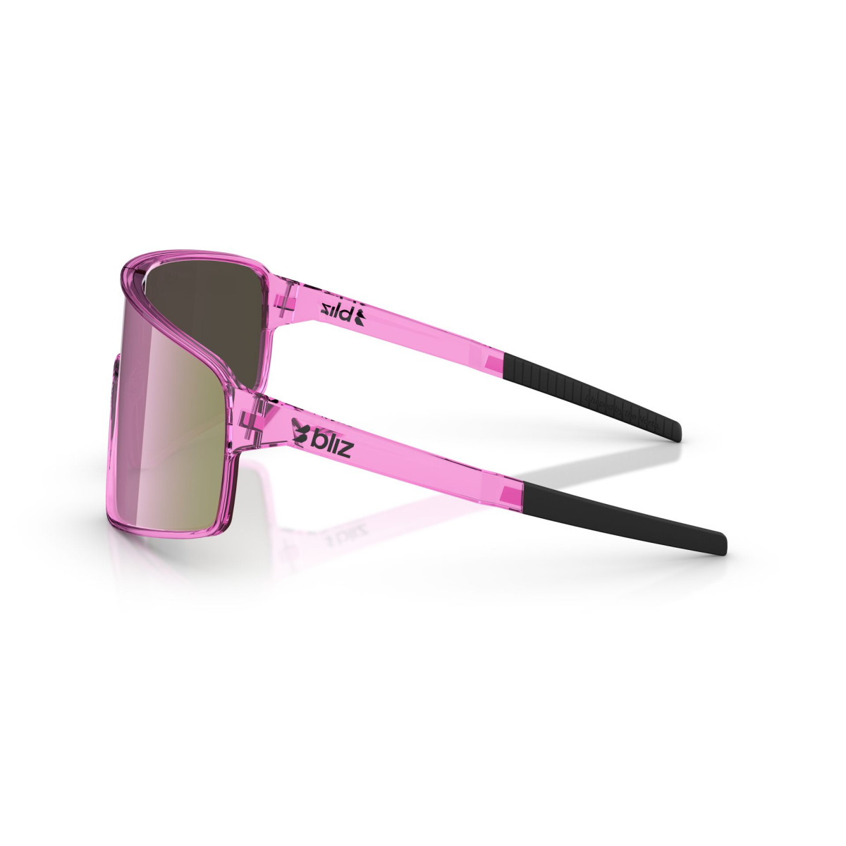 BLIZ P001 Small saulesbrilles | Transparent Pink - Brown Rose Multicolour