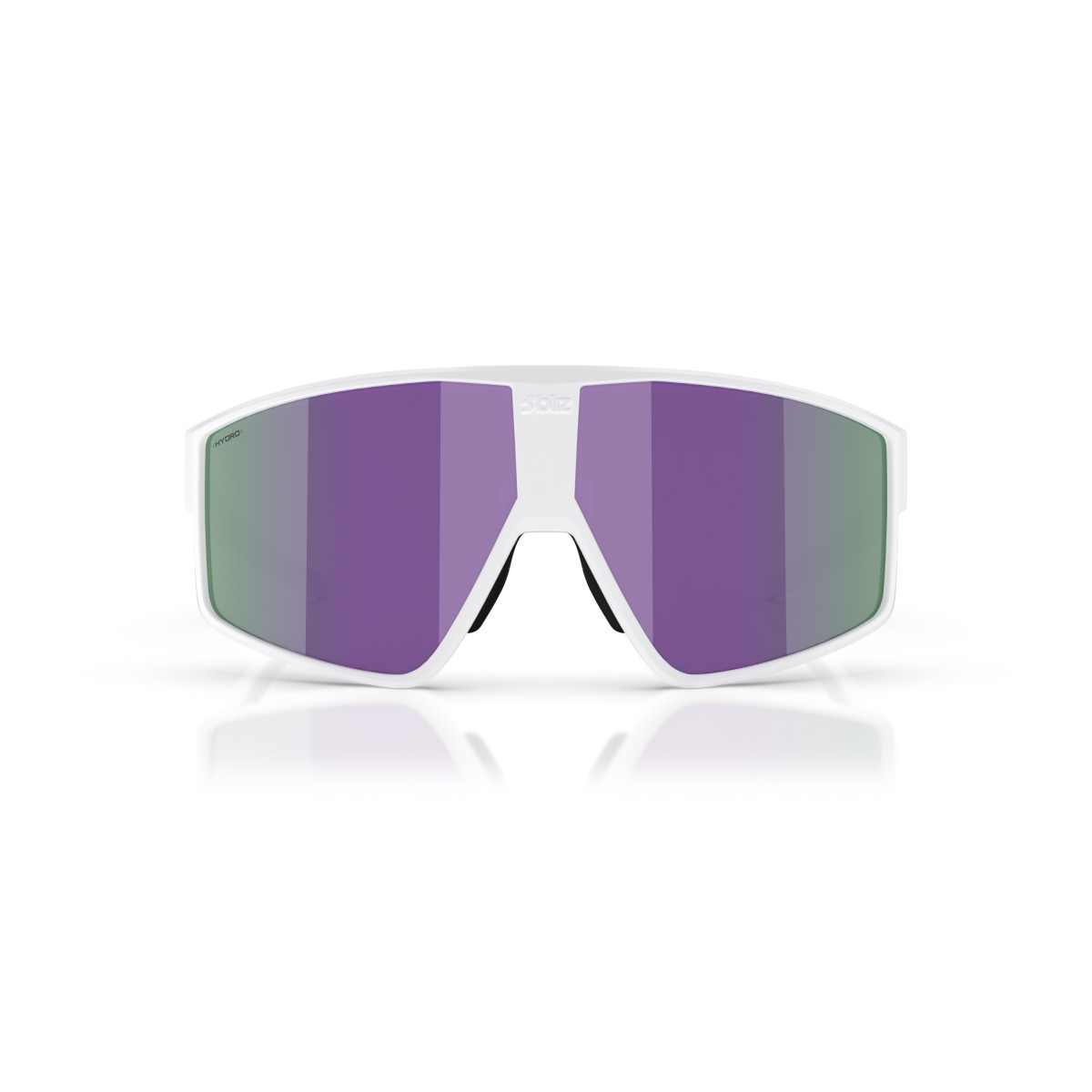 BLIZ P002 Small saulesbrilles | Matte White - Brown Purple Multicolour