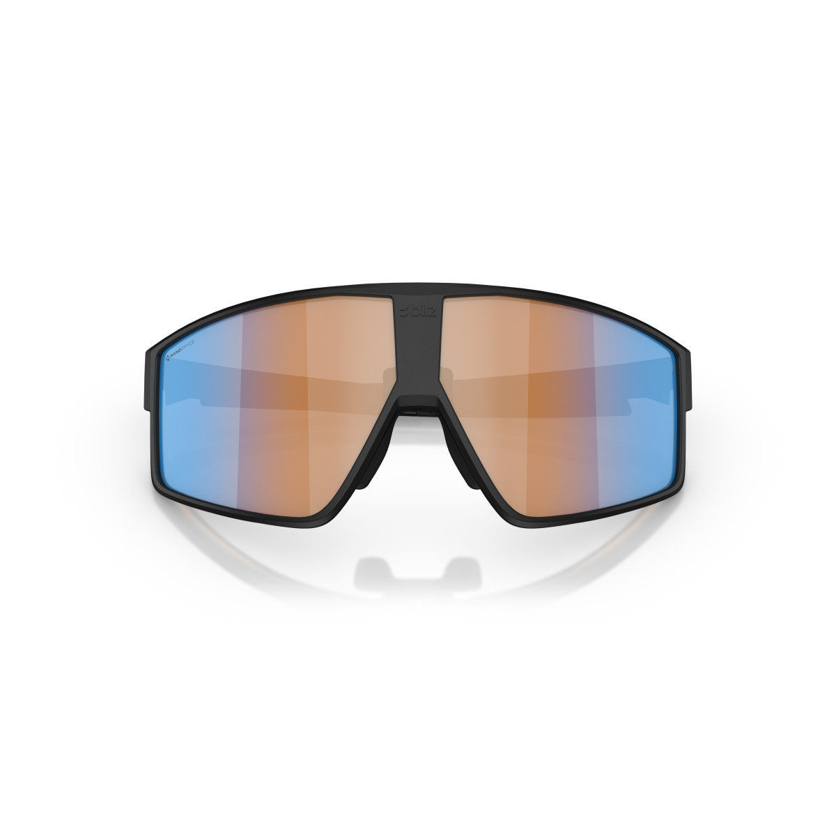 BLIZ P002 saulesbrilles | Nano Optics - Nordic Light | Matte Black - Coral Orange Blue
