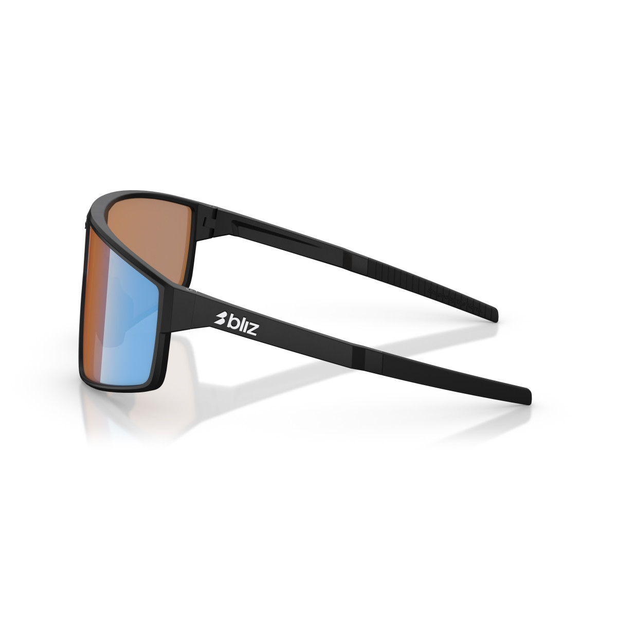 BLIZ P002 saulesbrilles | Nano Optics - Nordic Light | Matte Black - Coral Orange Blue