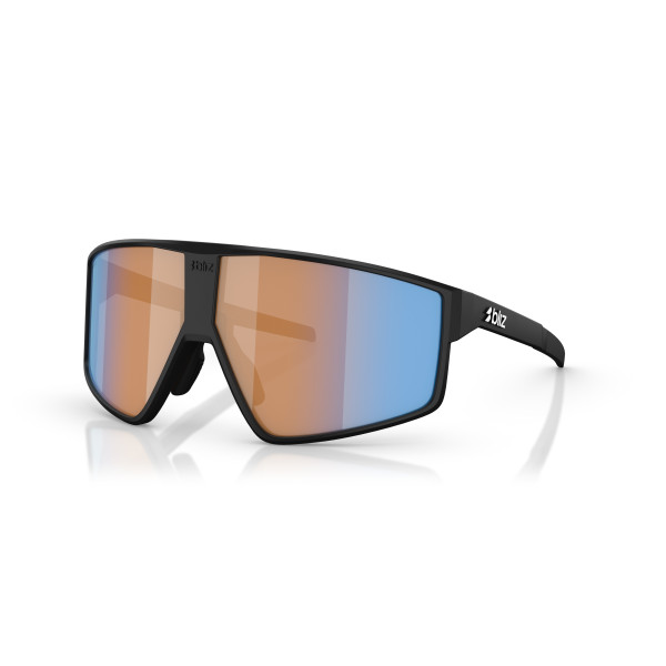 BLIZ P002 saulesbrilles | Nano Optics - Nordic Light | Matte Black - Coral Orange Blue