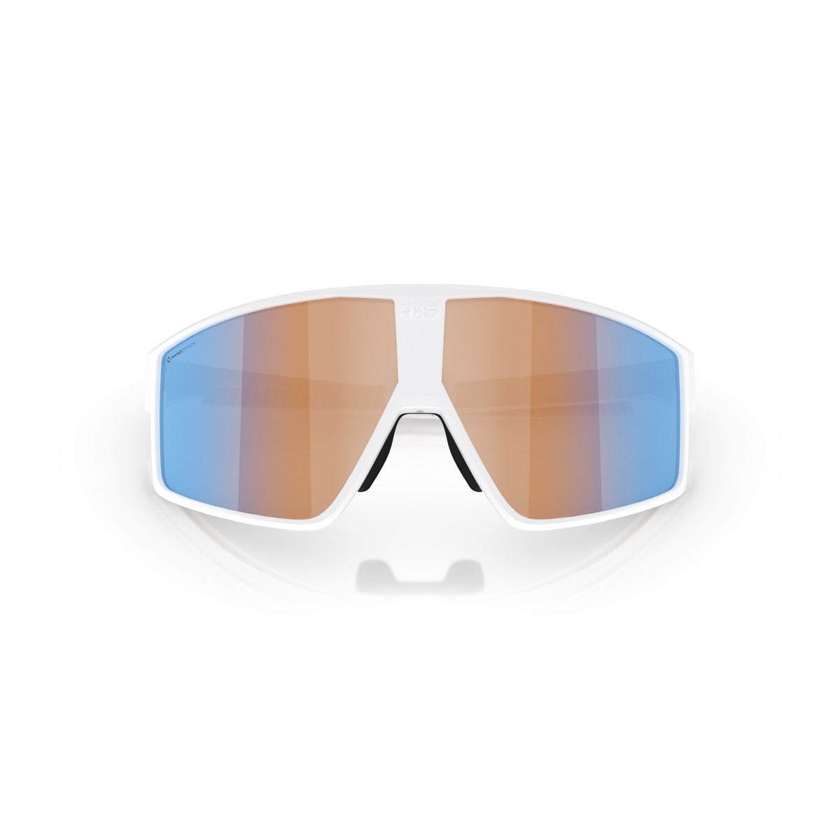 BLIZ P002 Small saulesbrilles | Nano Optics - Nordic Light | Matte Black - Coral Orange Blue