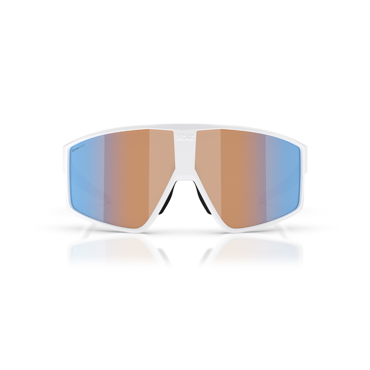 BLIZ P002 Small saulesbrilles | Nano Optics - Nordic Light | Matte Black - Coral Orange Blue