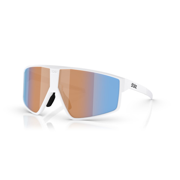BLIZ P002 Small saulesbrilles | Nano Optics - Nordic Light | Matte Black - Coral Orange Blue