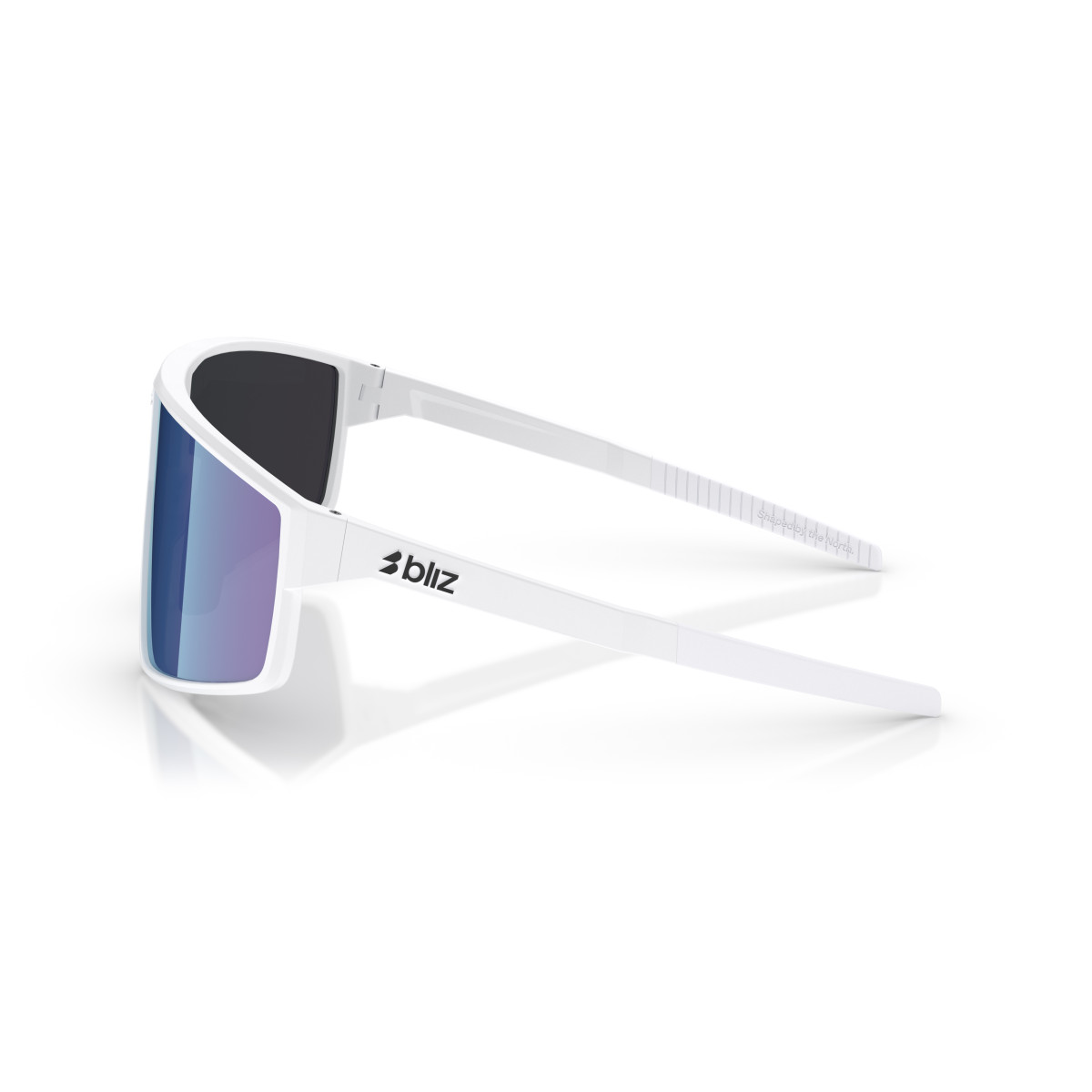 BLIZ P002 Small saulesbrilles | Matte White - Smoke Blue Multicolour