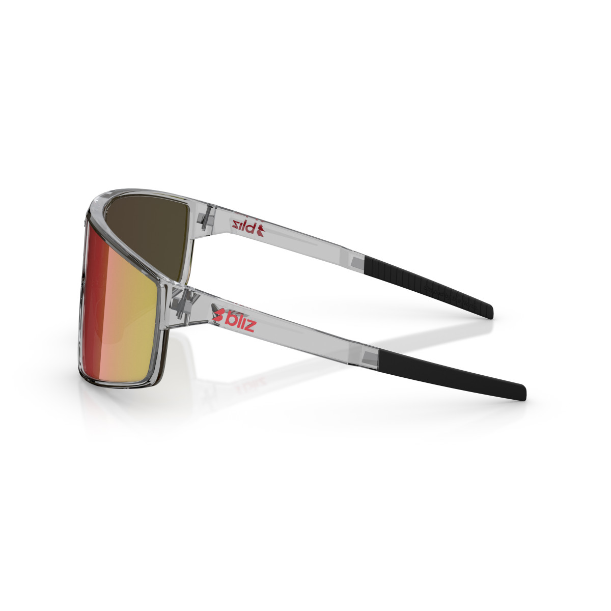 BLIZ P002 saulesbrilles | Transparent Dark Grey - Red