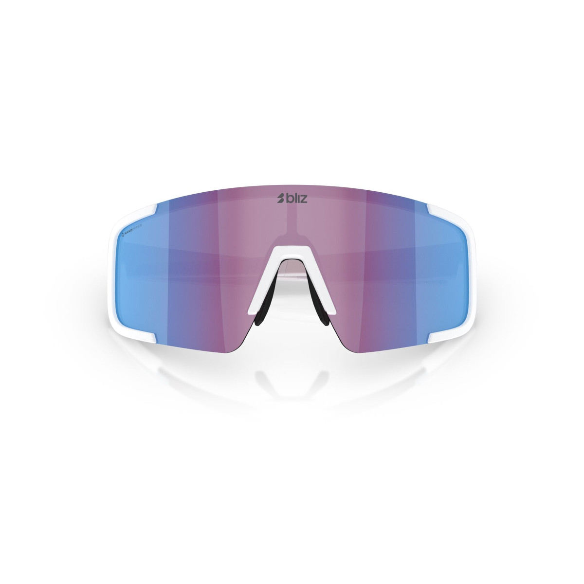BLIZ P003  saulesbrilles | Nano Optics - Nordic Light | Matte White - Rose Violet Mirror Blue