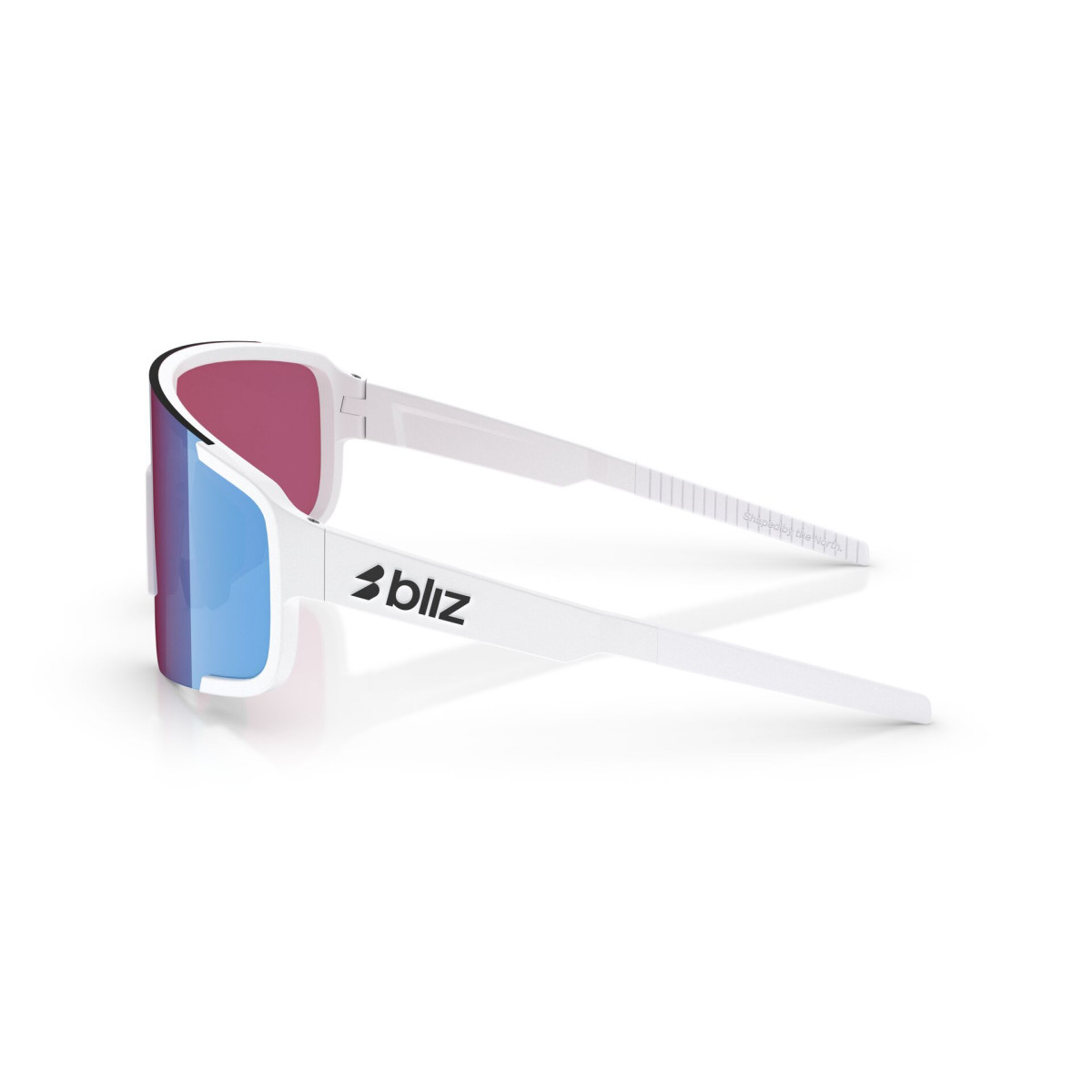 BLIZ P003  saulesbrilles | Nano Optics - Nordic Light | Matte White - Rose Violet Mirror Blue