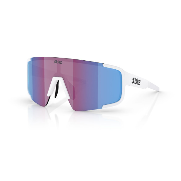 BLIZ P003  saulesbrilles | Nano Optics - Nordic Light | Matte White - Rose Violet Mirror Blue