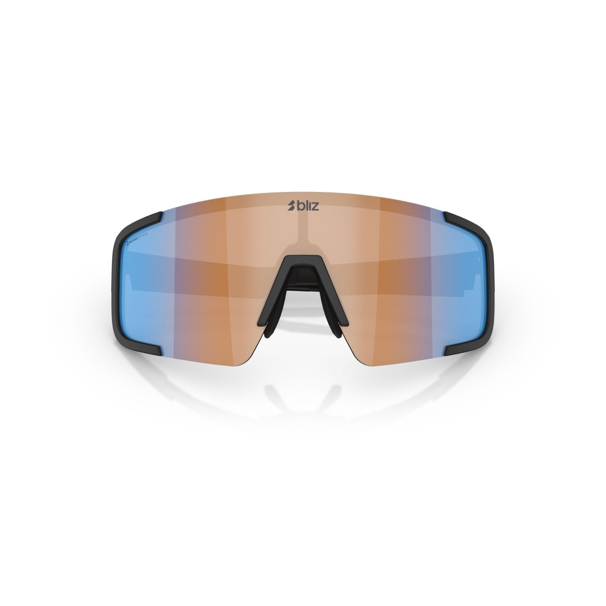 BLIZ P003  saulesbrilles | Nano Optics - Nordic Light | Matte Black - Coral - Orange Mirror Blue
