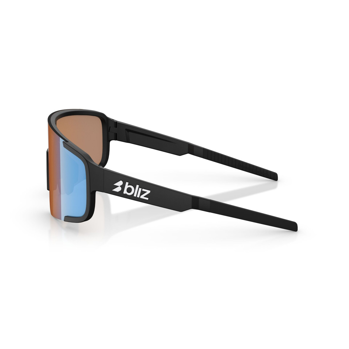 BLIZ P003  saulesbrilles | Nano Optics - Nordic Light | Matte Black - Coral - Orange Mirror Blue