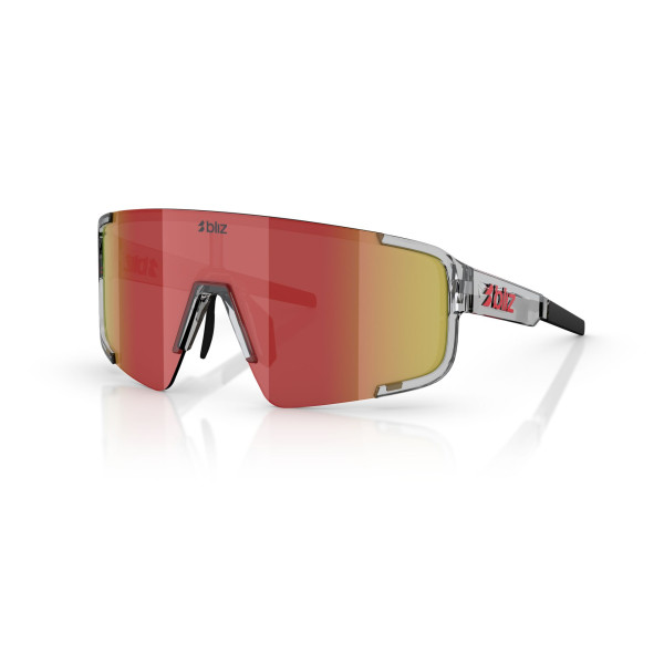 BLIZ P003  saulesbrilles | Transparent Dark Grey - Red