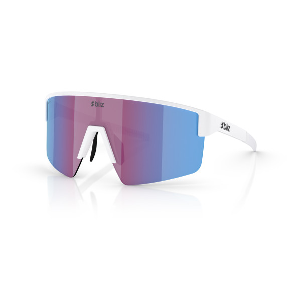 BLIZ P004 Small saulesbrilles | Nano Optics - Nordic Light | Matte White - Rose Violet Mirror Blue