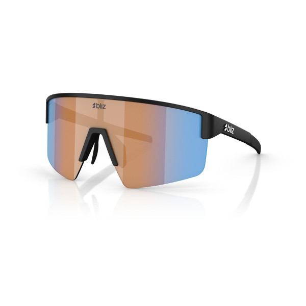 BLIZ P004 saulesbrilles | Nano Optics - Nordic Light | Matte Black - Coral - Orange Mirror Blue