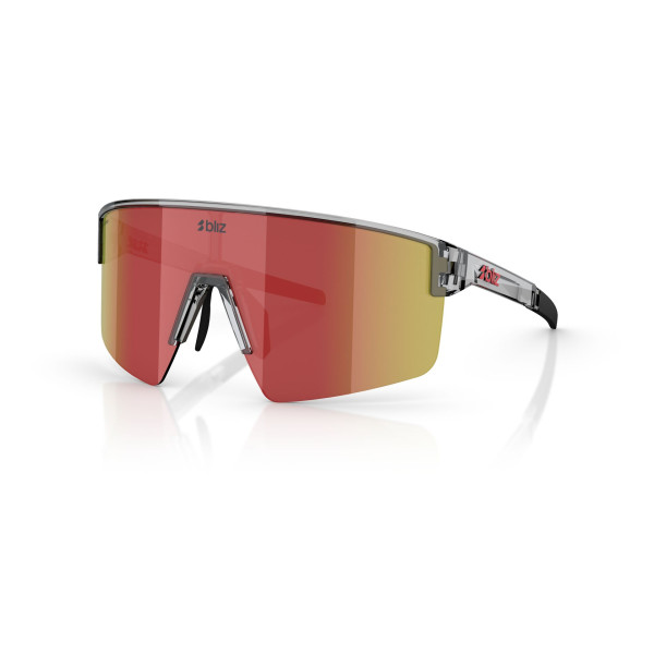 BLIZ P004 saulesbrilles | Transparent Dark Grey - Red