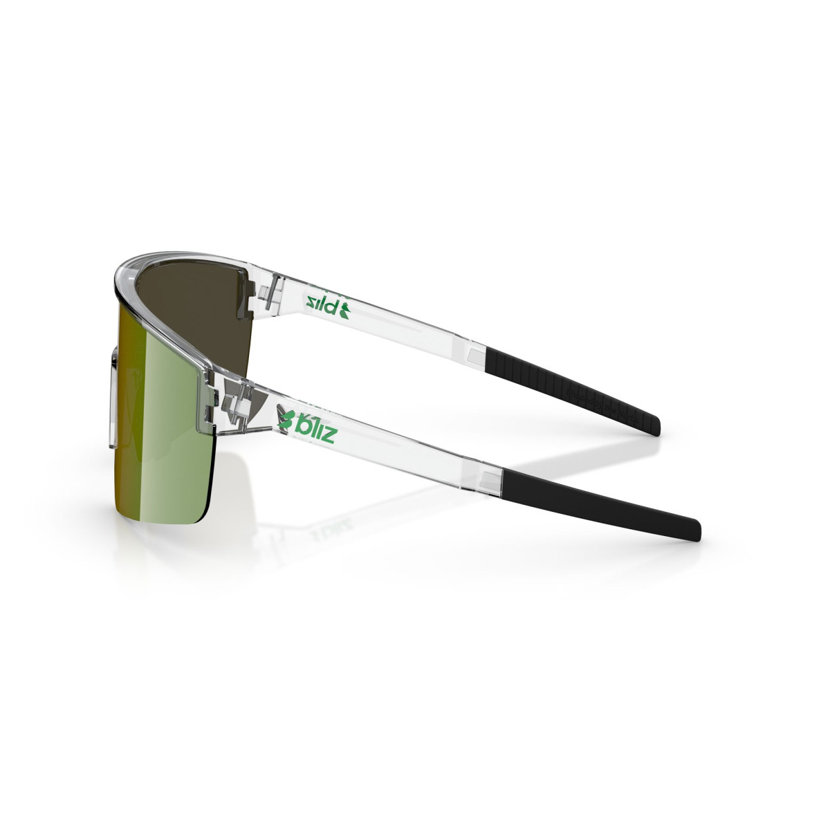 BLIZ P004 Small saulesbrilles | Transparent White - Green