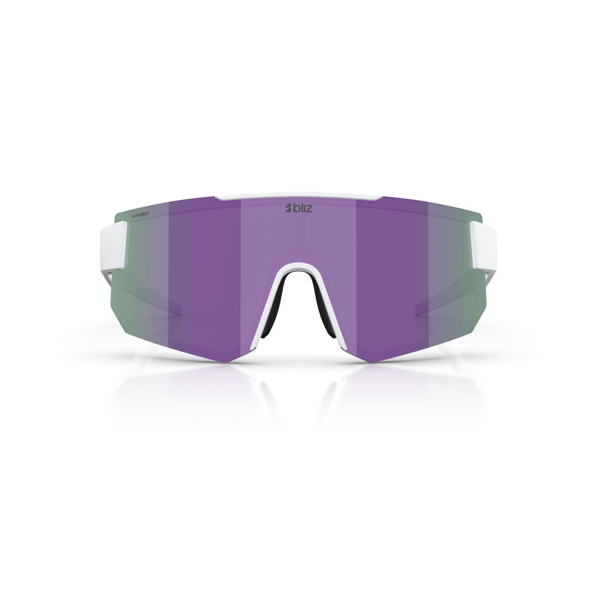 BLIZ P005 Small saulesbrilles | Matte White - Smoke Purple Mirror