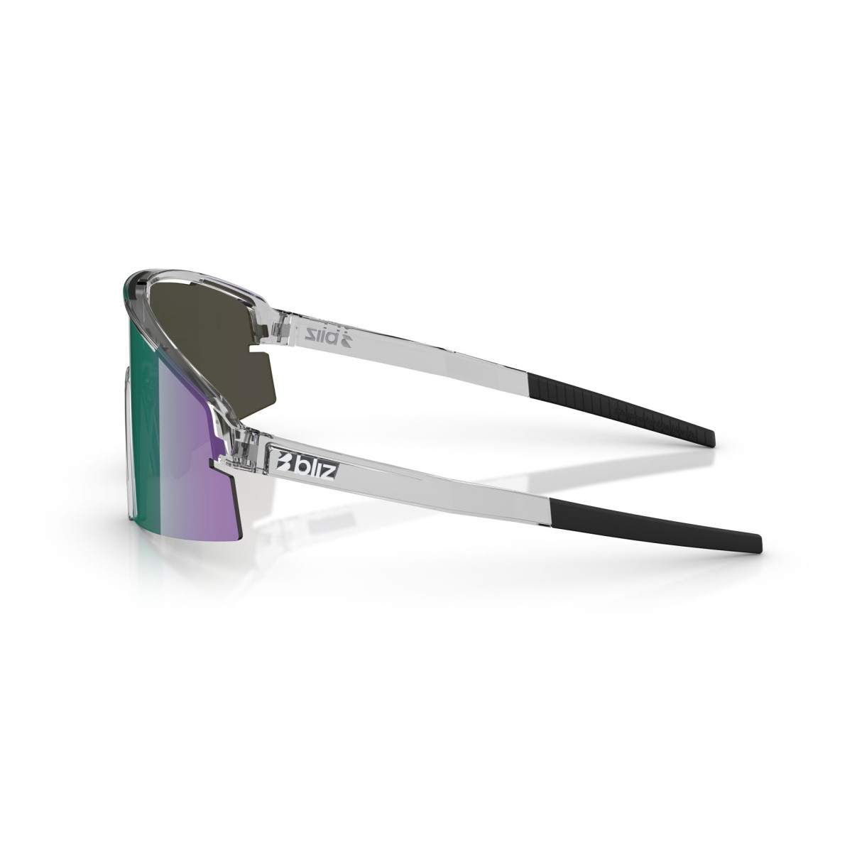 BLIZ P006 Small saulesbrilles | Crystal Black - Green Multicolour