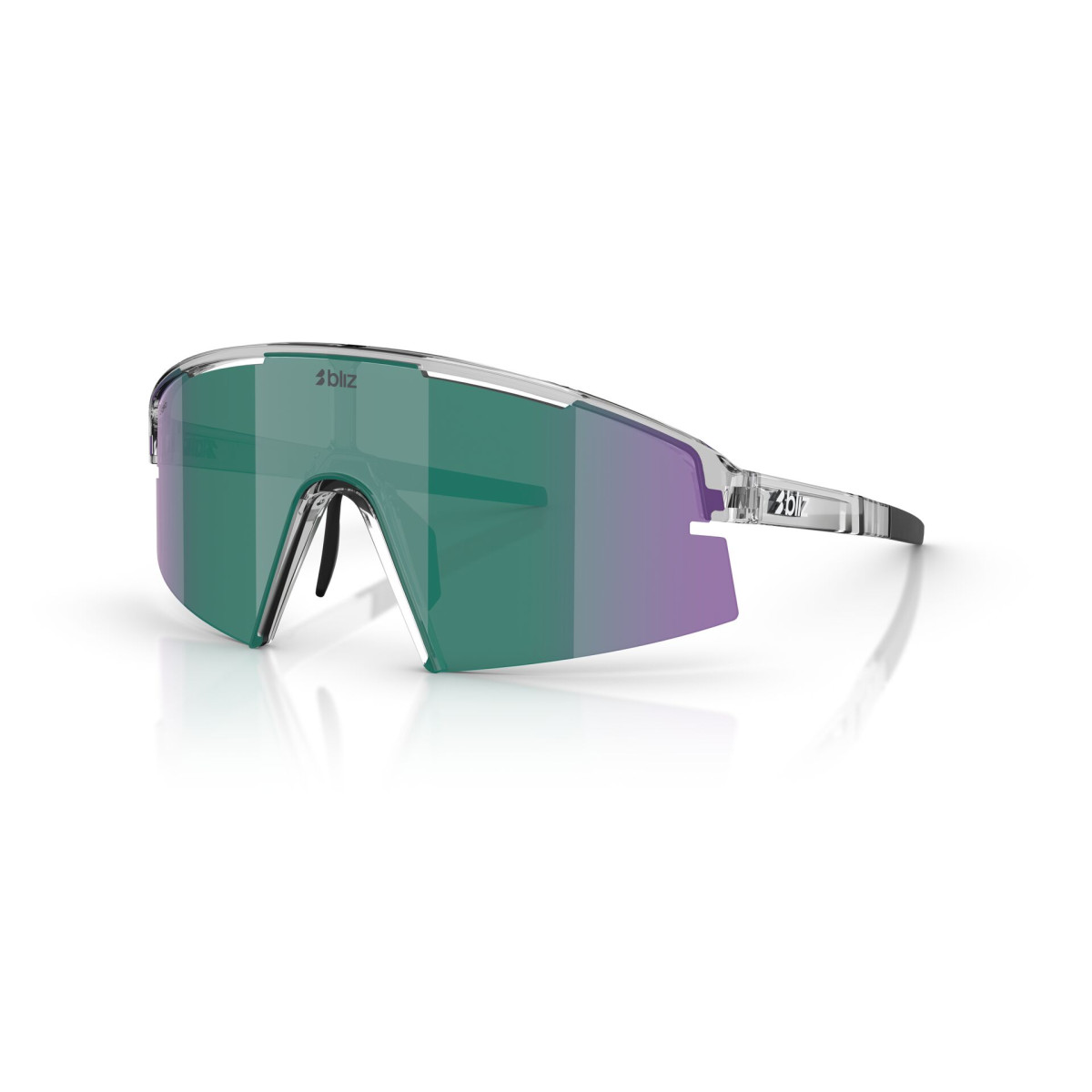 BLIZ P006 Small saulesbrilles | Crystal Black - Green Multicolour