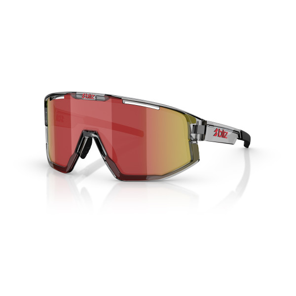 BLIZ Vision saulesbrilles | Transparent Dark Grey - Red