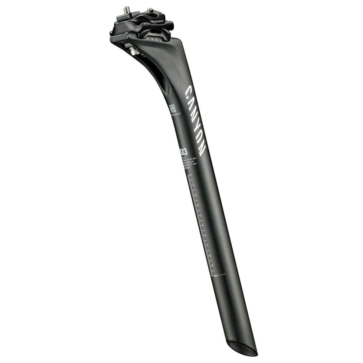 Canyon S13 VCLS CF sēdekļa stute | 27.2mm | Black - White