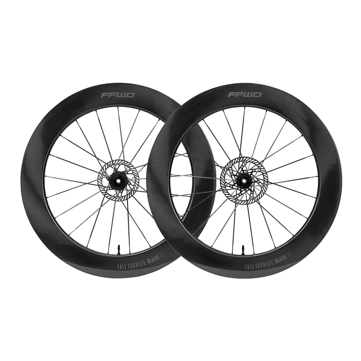 Fast Forward RAW 77 oglekļa ratu komplekts | Gloss Black