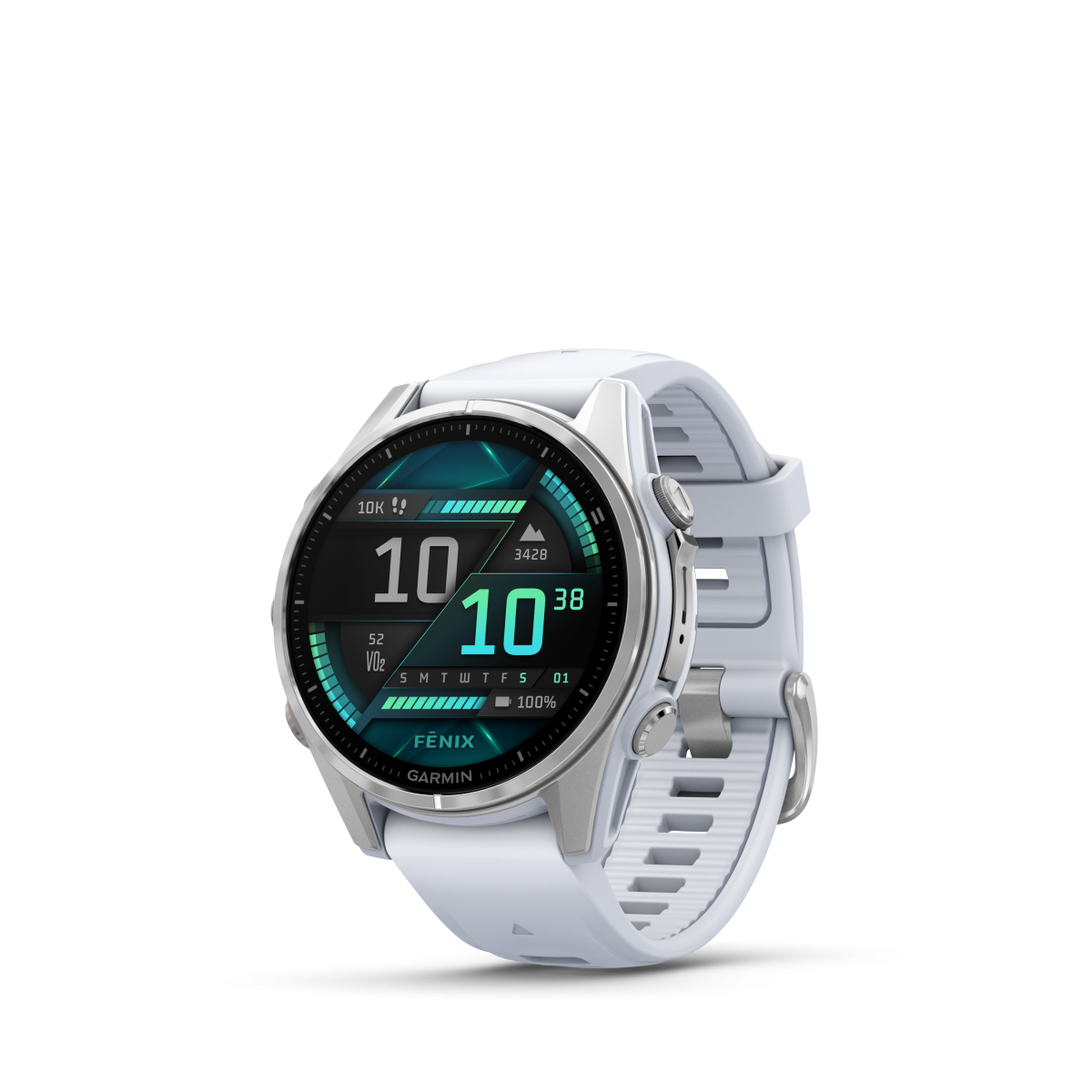 Garmin fēnix® 8 Amoled viedpulkstenis | 43 mm | Sudraba - Baltā akmens