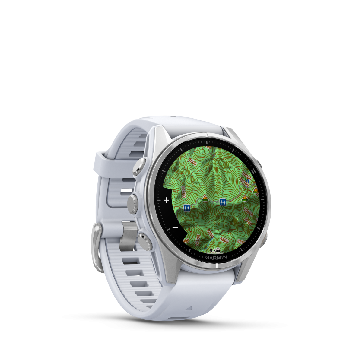 Garmin fēnix® 8 Amoled viedpulkstenis | 43 mm | Sudraba - Baltā akmens