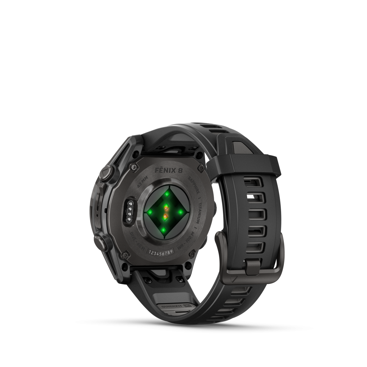 Garmin fēnix® 8 Amoled Titanium - Safīra viedpulkstenis | 43 mm | Oglekļa pelēks - melns
