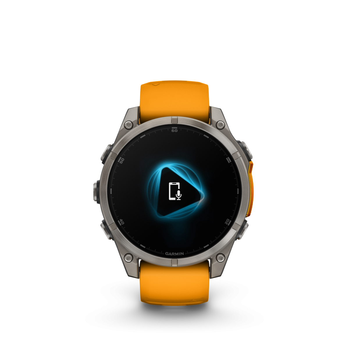 Garmin fēnix® 8 Amoled Titanium - Sapphire viedpulkstenis | 47 mm | Titāns - Spark Orange