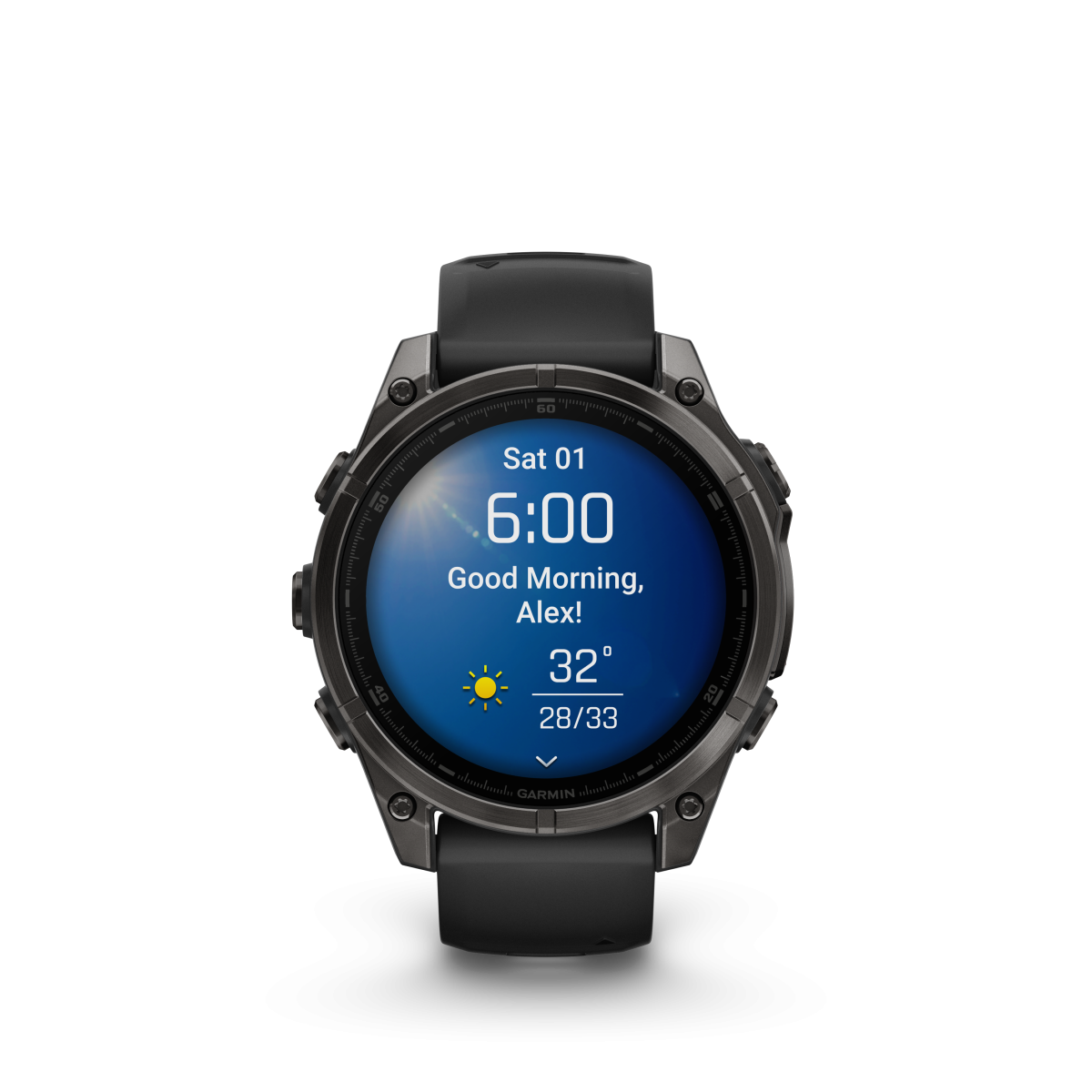 Garmin fēnix® 8 Amoled Titanium - Sapphire viedpulkstenis | 47 mm | Oglekļa pelēks - melns