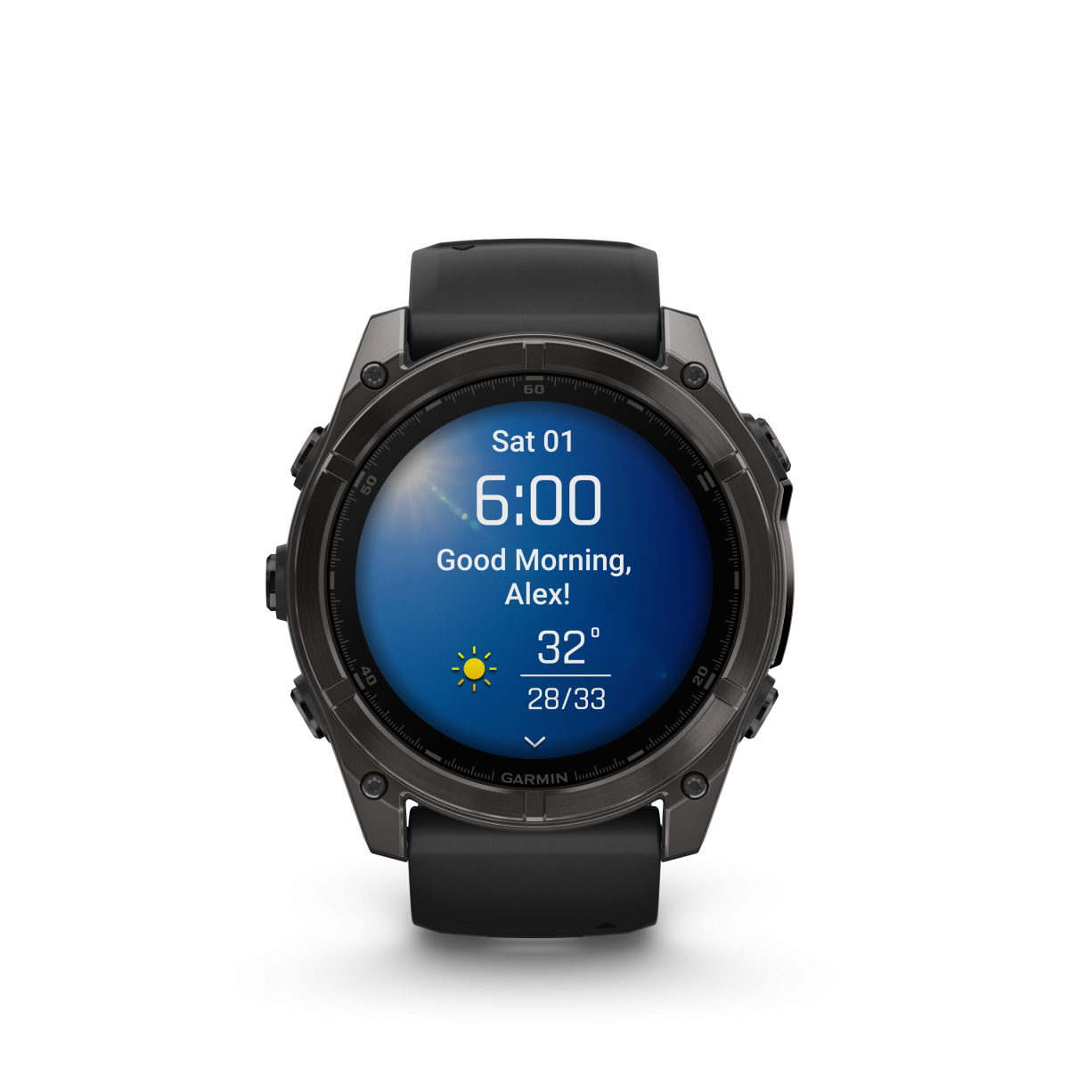 Garmin fēnix® 8 Amoled Titanium - Sapphire viedpulkstenis | 51 mm | Oglekļa pelēks - melns