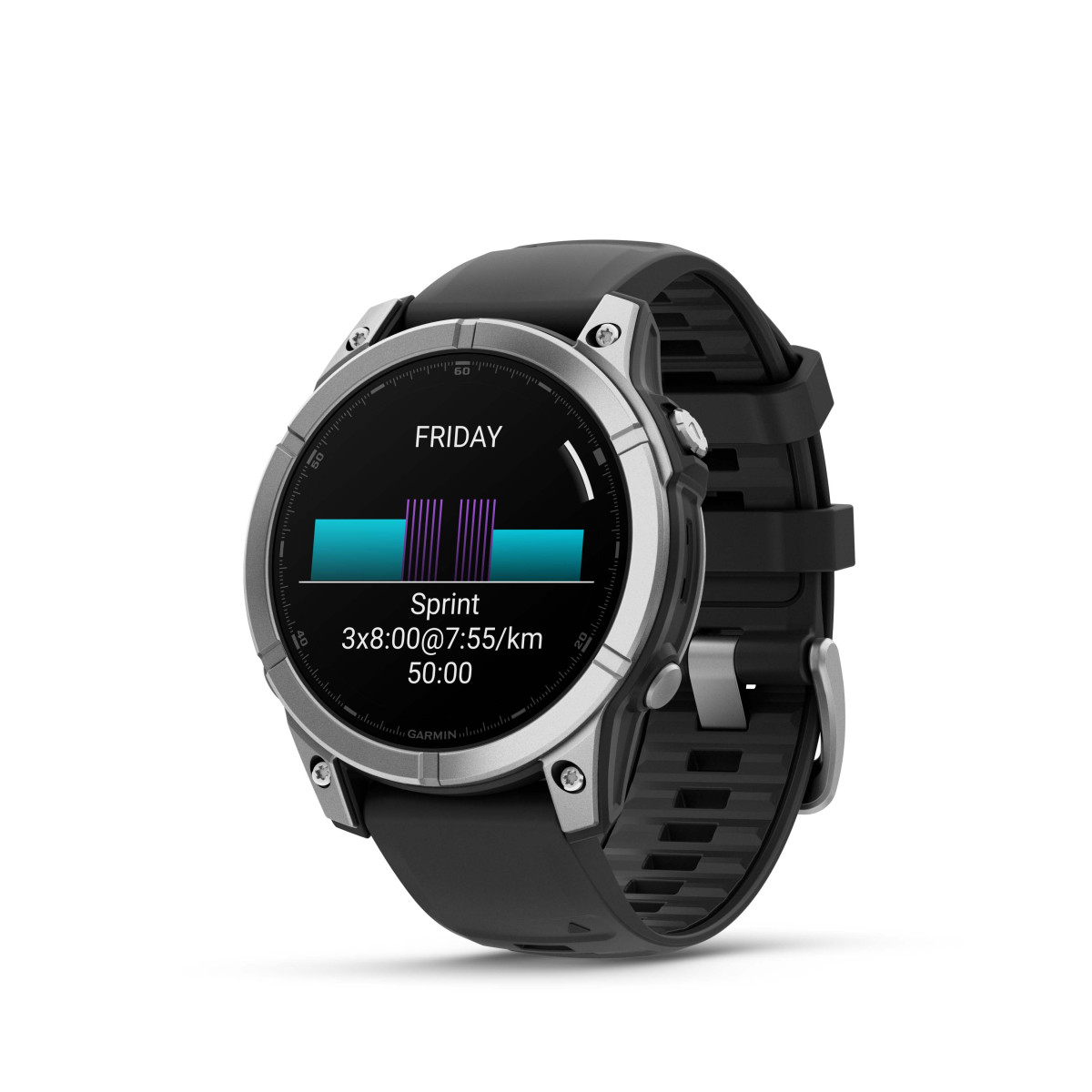 Garmin fēnix® E Amoled viedpulkstenis | 47 mm | Nerūsējošais tērauds