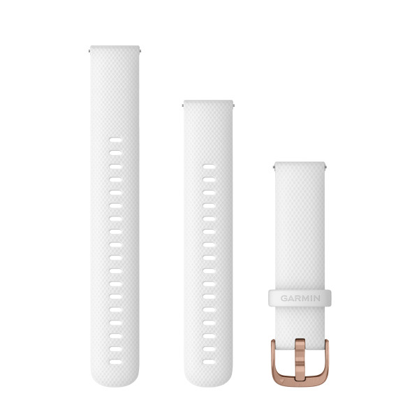 Garmin Quick Release 18 silikona pulksteņa rokassprādze | White - Rose Gold Garmin Quick Release 18 silikona pulksteņa rokassprādze | White - Rose Gold