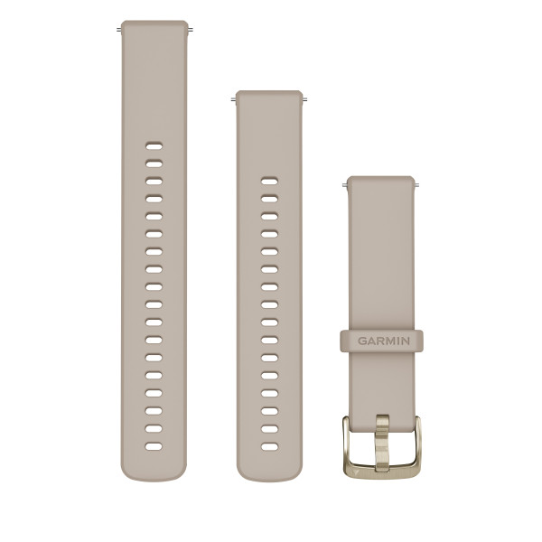 Garmin Quick Release 18 silikona pulksteņa rokassprādze | French Grey - Soft Gold