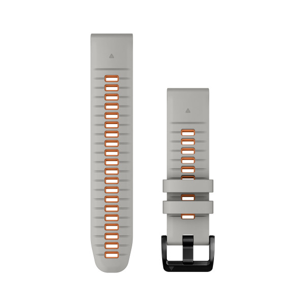 Garmin QuickFit® 22 silikona pulksteņa rokassprādze | Fog Grey - Ember Orange