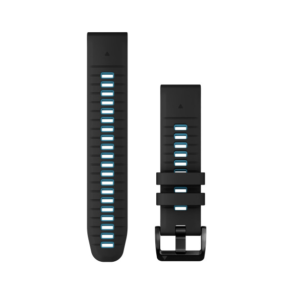 Garmin QuickFit® 22 silikona pulksteņa rokassprādze | Black - Cirrus Blue