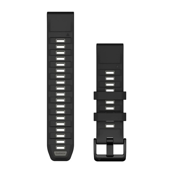 Garmin QuickFit® 22 silikona pulksteņa rokassprādze | Black - Pebble Gry