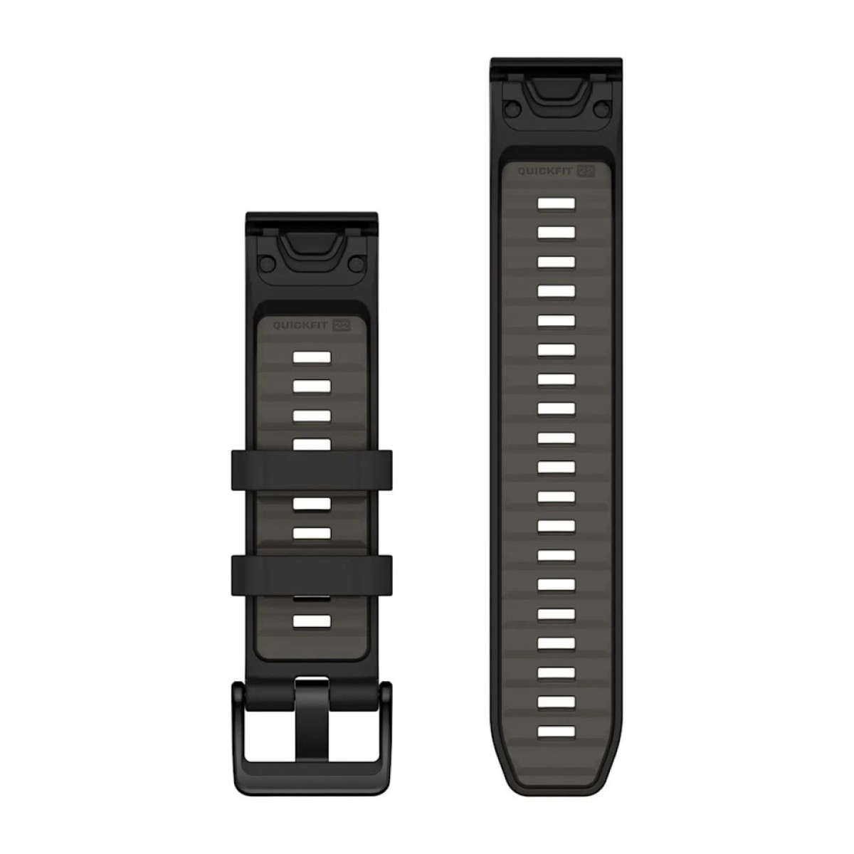 Garmin QuickFit® 22 silikona pulksteņa rokassprādze | Black - Pebble Gry
