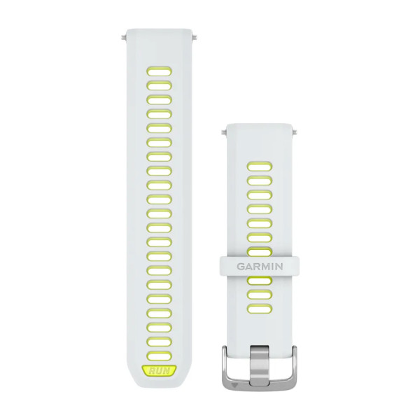 Garmin Forerunner® 22 silikona pulksteņa rokassprādze | Whitestone - Translucent Amp Yellow - Silver